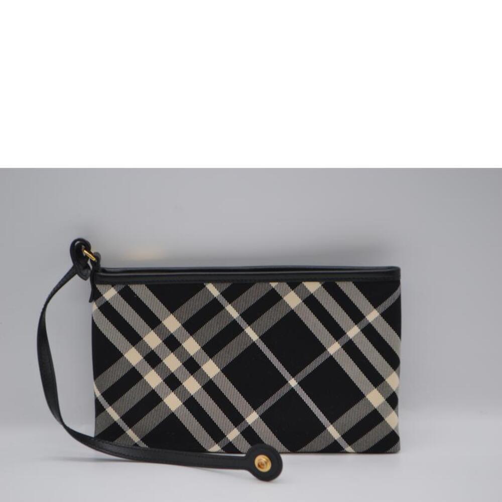 BURBERRY Tartan Check Tote Bag Black Calico - Picture 7 of 10